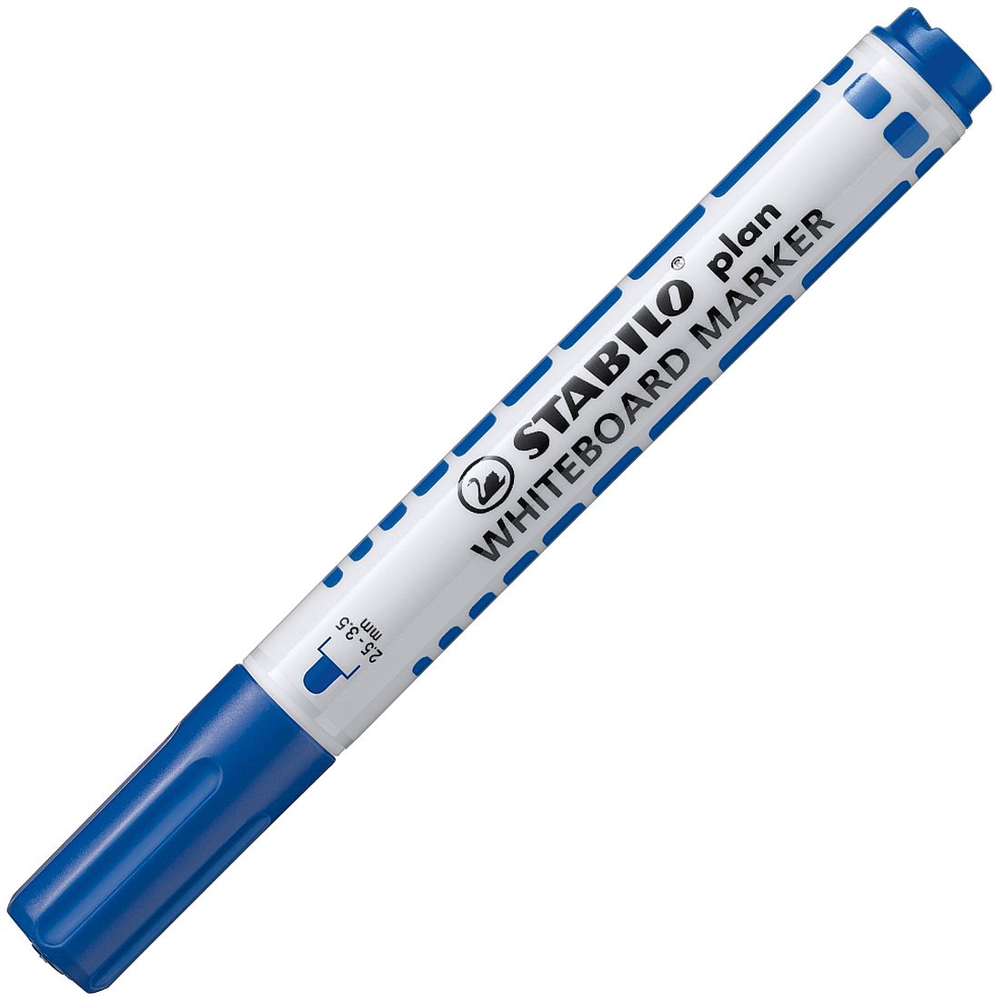Marker pentru tablă albă Stabilo Plan – vârf rotund, albastru