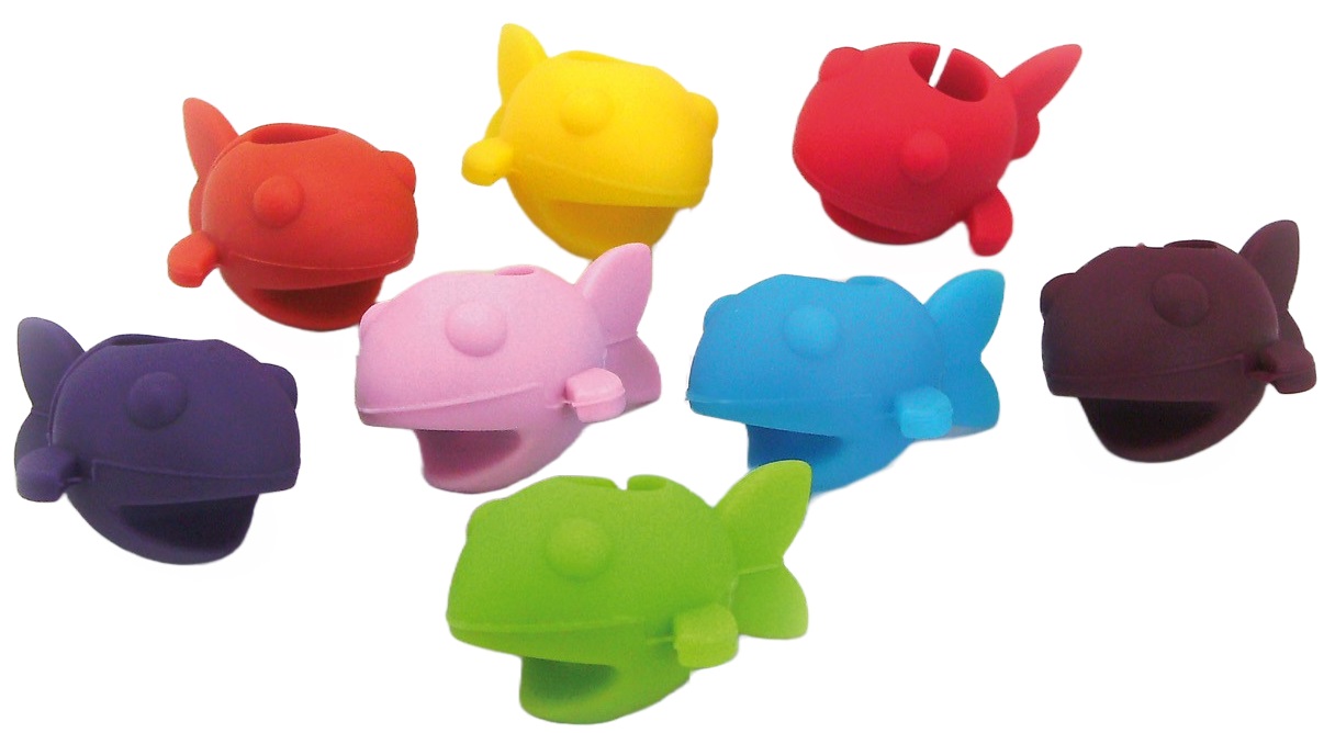 Decor pahar Vin Bouquet - Pește colorat, 8 buc