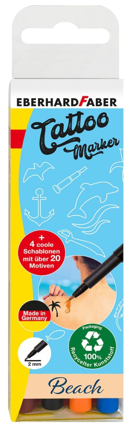 Markere pentru tatuaje Eberhard Faber - 4 culori