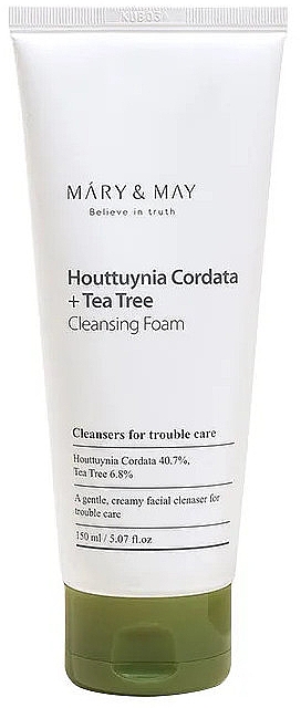 Mary&May Spumă de curățare Houttuynia Cordata+Tea Tree, 150 ml
