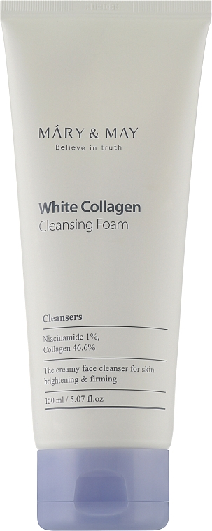 Mary&May Spumă de curățare facială White Collagen, 150 ml