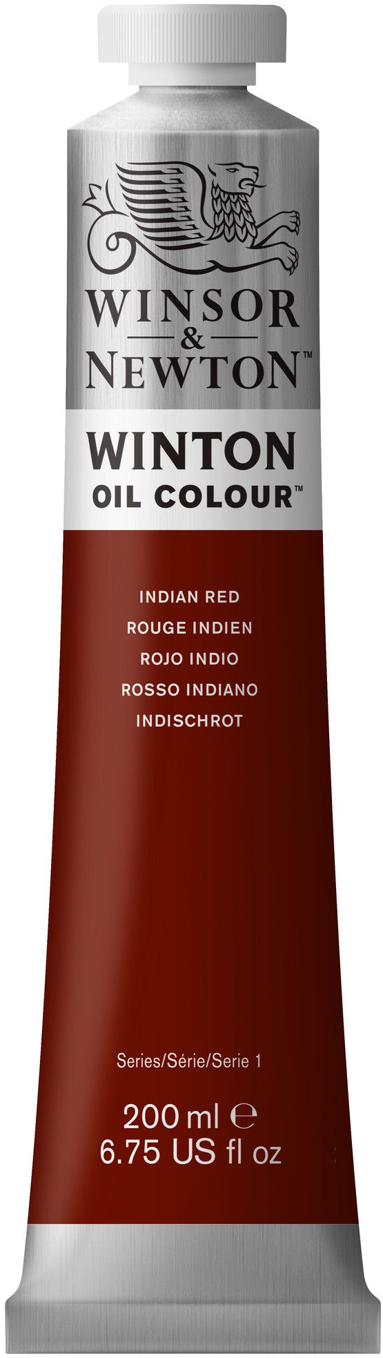 Vopsea ulei Winsor &amp; Newton Winton - roșu indian, 200 ml