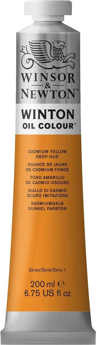 Vopsea ulei Winsor &amp; Newton Winton - Galben de cadmiu închis, 200 ml