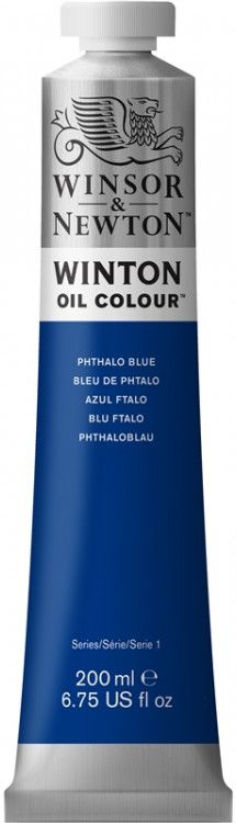 Vopsea de ulei Winsor & Newton Winton - Ftalocianină albastră, 200 ml