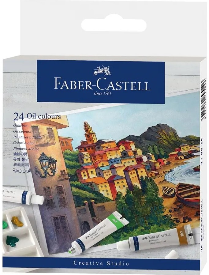 Culori uleiuri 24 culori 9 ml Faber-Castell Culori uleiuri 24 culori 9 ml Faber-Castell - imagine 2