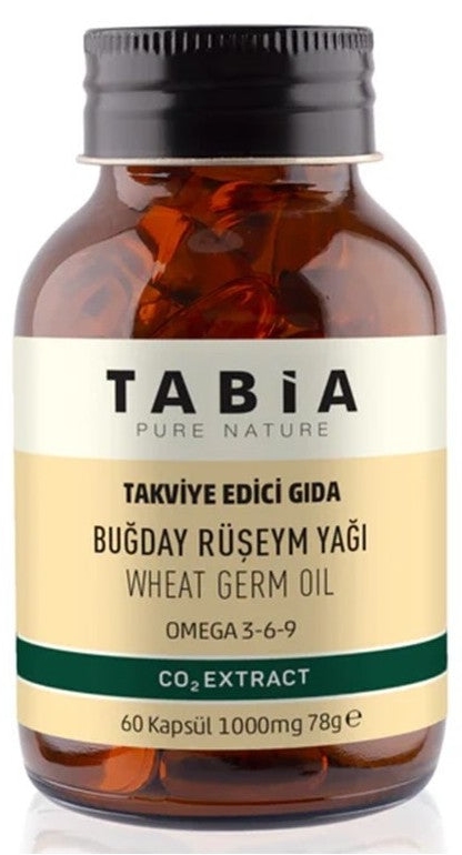 Ulei din germeni de grâu, 1000 mg, 60 capsule softgel, Tabia