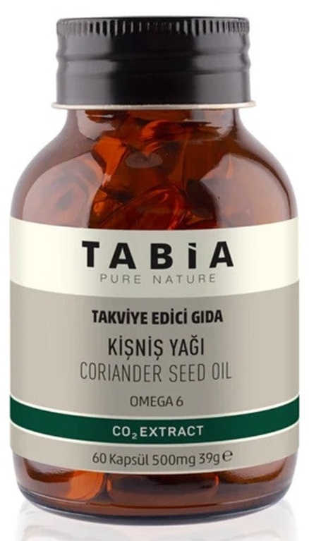 Ulei din semințe de coriandru, 500 mg, 60 capsule softgel, Tabia