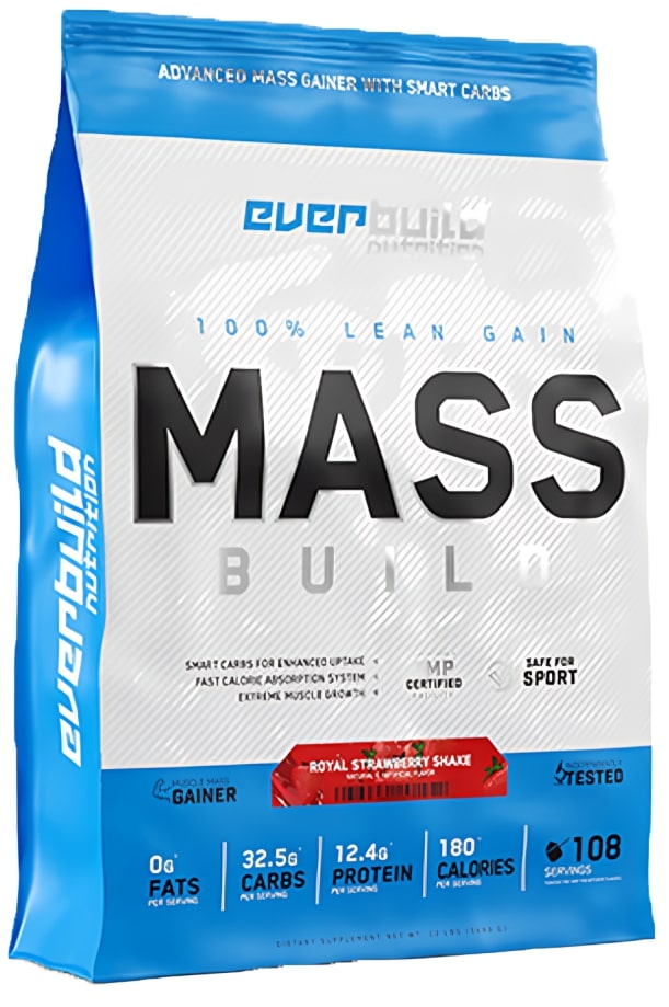 Mass Build Gainer, măr, 5.45 kg, Everbuild
