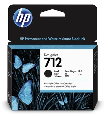 Cartuș de cerneală HP - 712, pentru DesignJet T230/T630/T650, Black