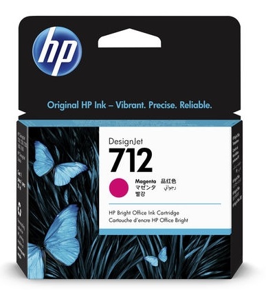 Cartuș de cerneală HP - 712, pentru DesignJet T230/T630/T650, Magenta