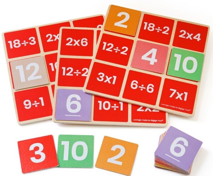 Bingo Bigjigs de matematică - Înmulțire și împărțire