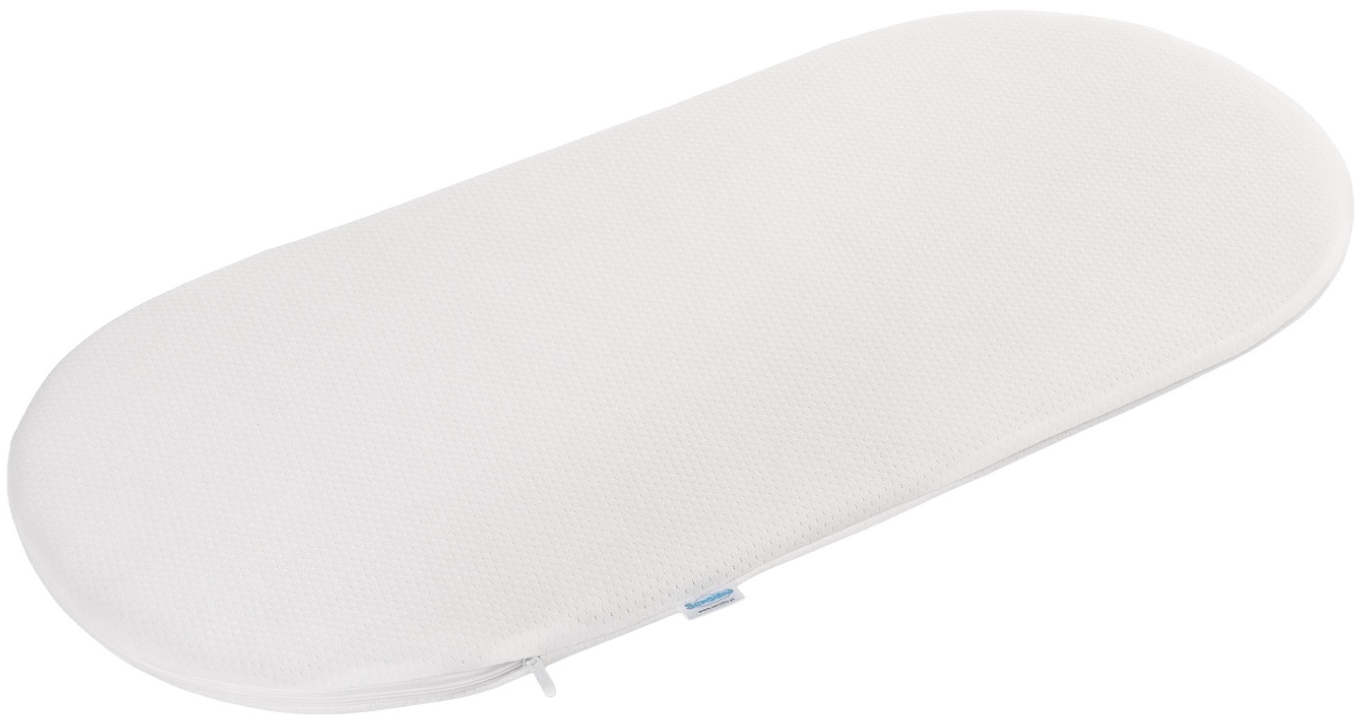 Saltea pentru cărucior Sensillo -Cu umplutură de cocos, 75 x 35 cm, alb