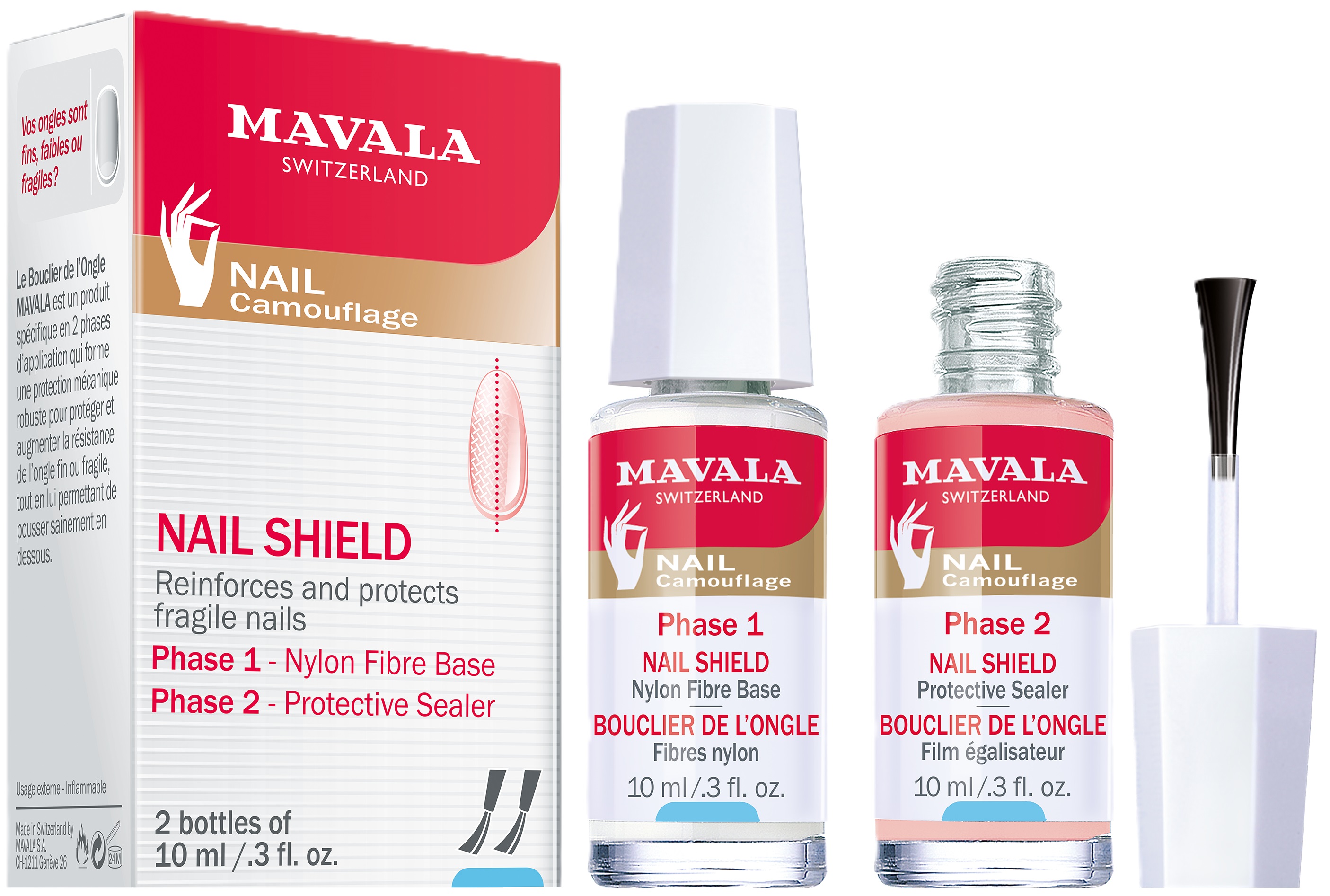 Mavala Întăritor de unghii în două faze Nail Shield, 2 x 10 ml