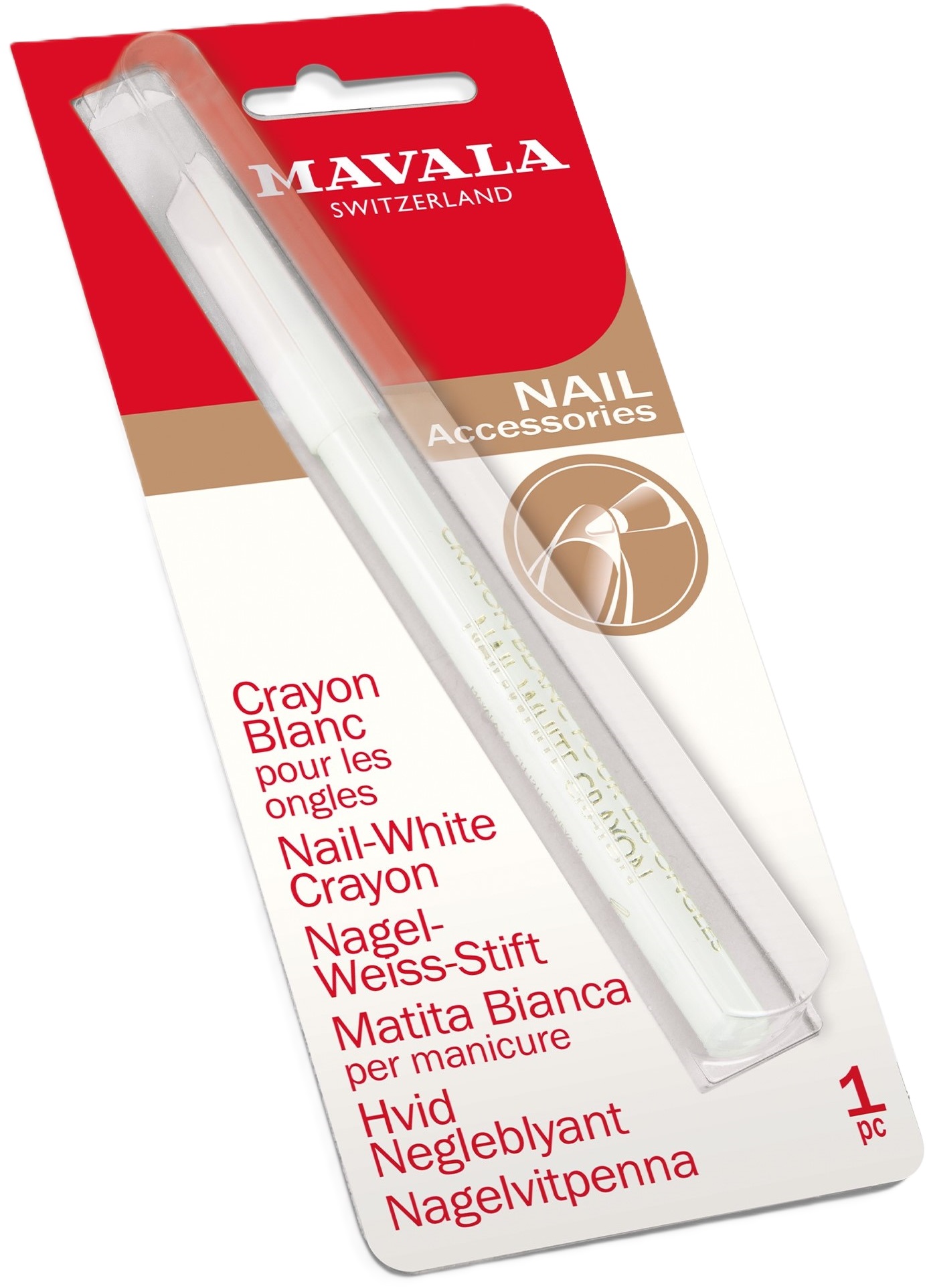 Mavala Creion pentru unghii Nail-White Crayon Carded, alb