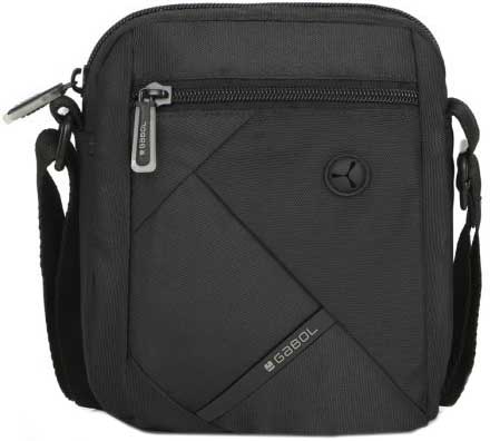 Geantă de umăr Gabol Twist Eco pentru bărbați - Negru, 20 cm