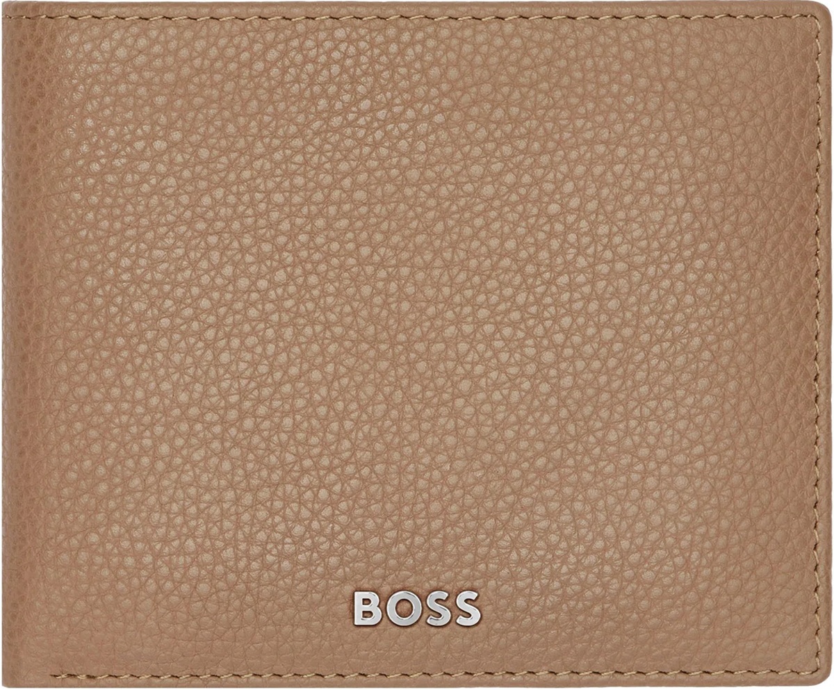 Portofel pentru bărbați Hugo Boss Classic Grained - Cu capac, maro deschis