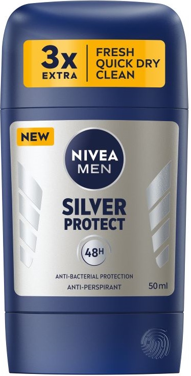 Nivea Men Stick antiperspirant Silver Protect, 50 ml