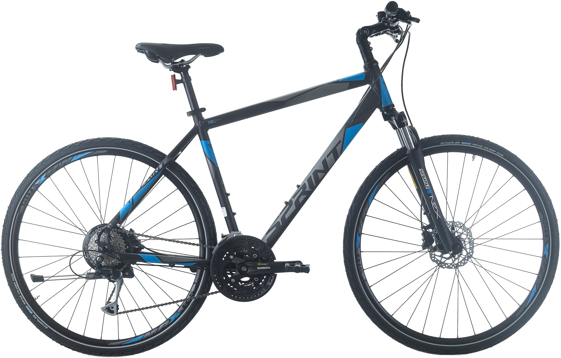 Bicicletă de trekking pentru bărbați SPRINT - Sintero Plus Man, 28", 520 mm, negru/albastru