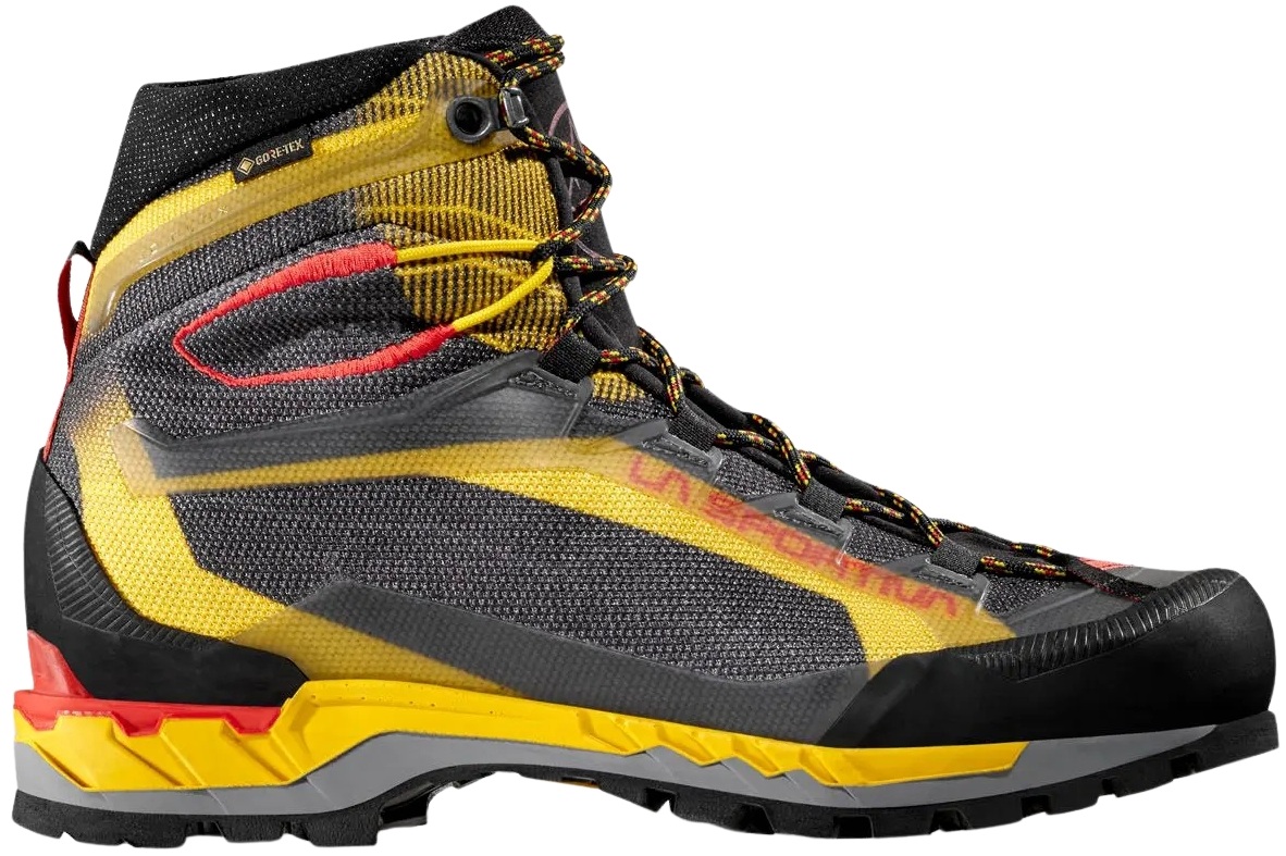 Pantofi de drumeție bărbați La Sportiva - Trango Tech GTX, mărimea 43, negri/galbeni