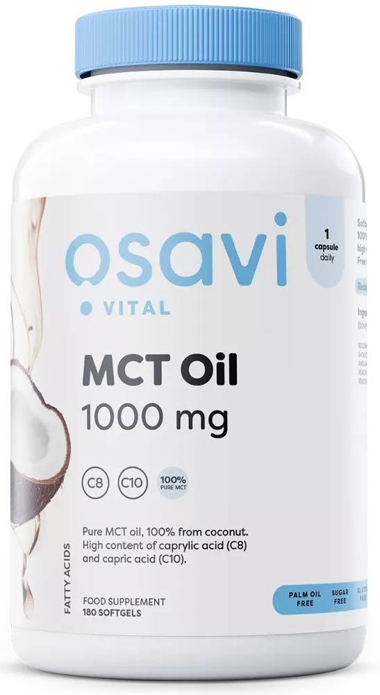 MCT Oil, 1000 mg, 180 capsule gel, Osavi