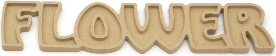 MDF inscripție decorativă Em Art - Flower, 330 x 70 x 10 mm