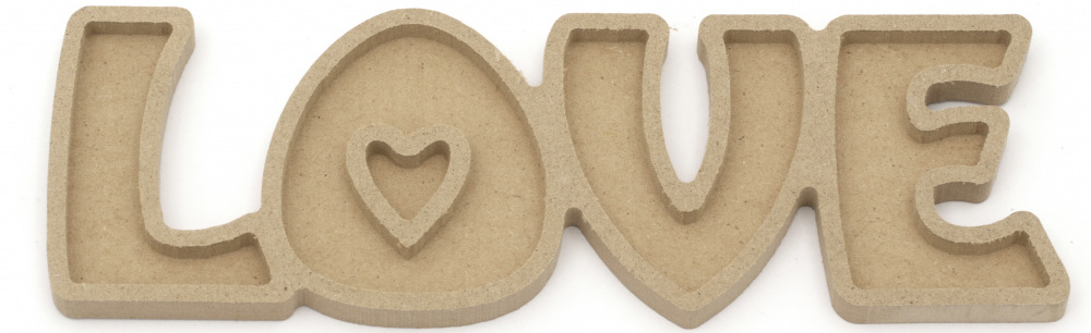 MDF inscripție decorativă Em Art - Love, 215 x 70 x 10 mm