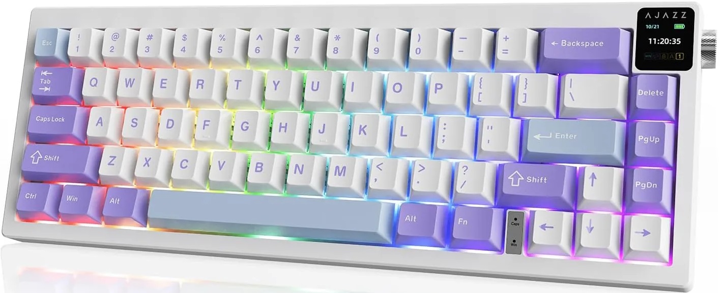 Tastatură mecanică  AJAZZ – AK650, fără fir , Dream Weaver, RGB, alb