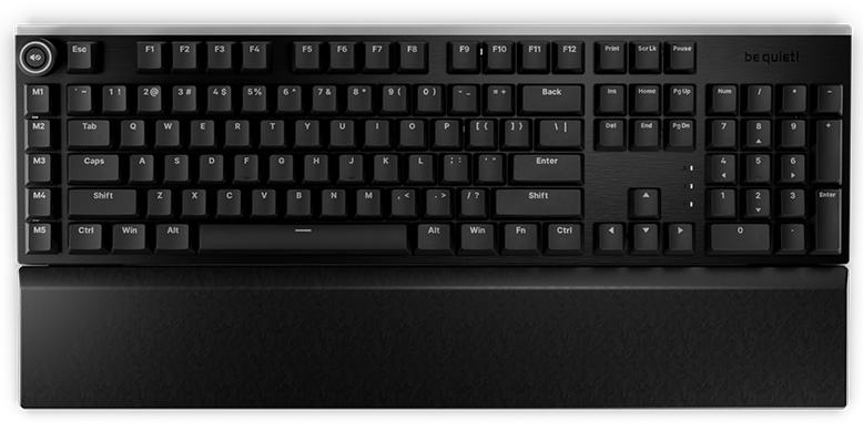 Tastatură mecanică  Be quiet! - Light Mount, Silent Tactile, RGB, negru
