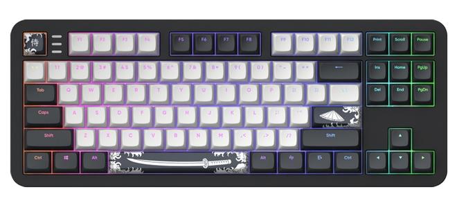 Tastatură mecanică Dark Project - ALU87B Bushido, G3MS Moonstone, RGB, negru