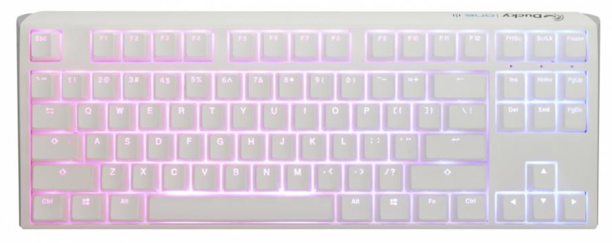 Tastatură mecanică Ducky - One 3 Pure White TKL, Clear, RGB, albă