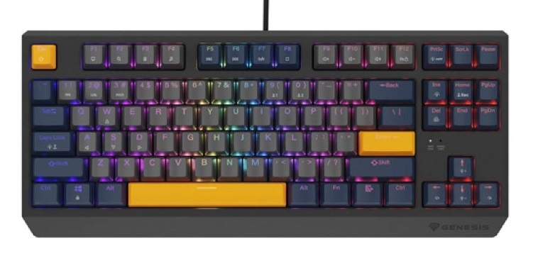 Tastatură mecanică  Genesis - Thor 230 TKL, Negative, Outemu Panda, RGB, neagră
