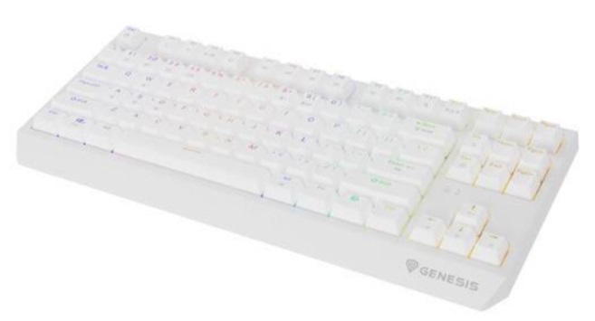 Tastatură mecanică Genesis - Thor 230 TKL, Outemu Red, wireless, albă