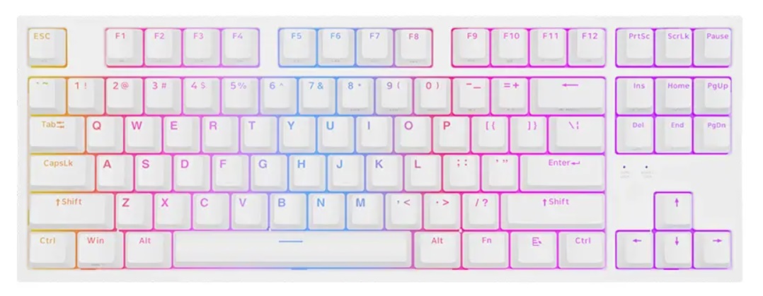 Tastatură mecanică Genesis - Thor 404 TKL, Kailh box maro, RGB, alb