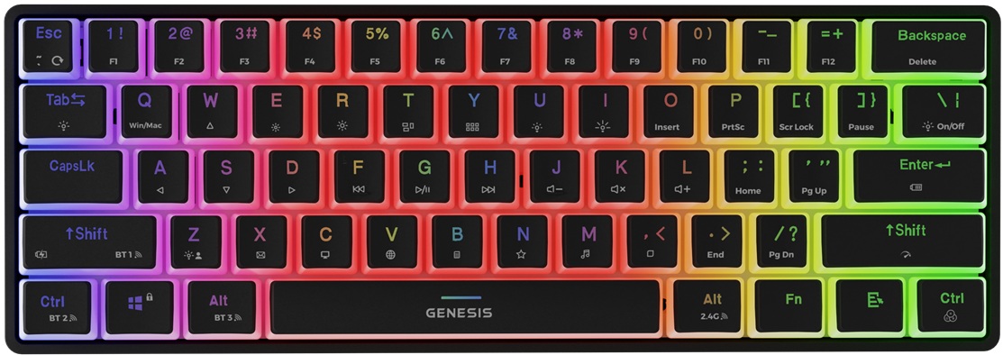 Tastatură mecanică Genesis - Thor 660 G2, wireless, Gateron Brown, negru