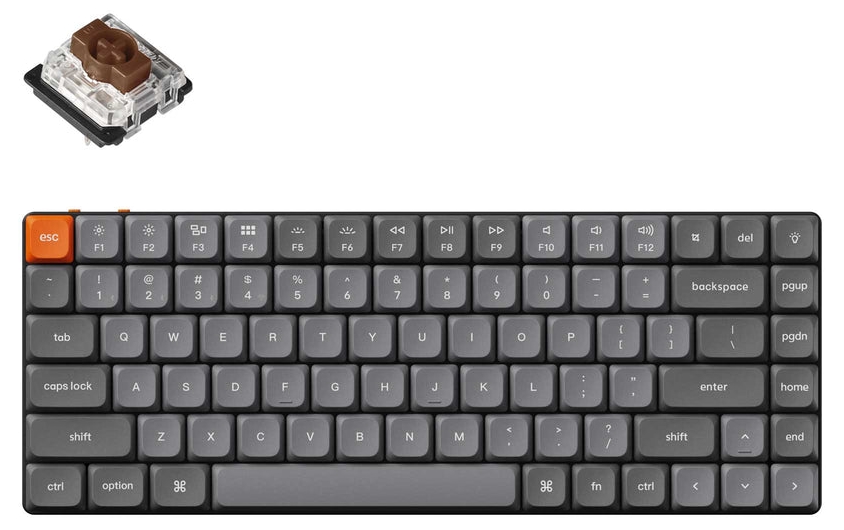 Tastatură mecanică Keychron - K3 MAX, wireless, Gateron Brown, RGB,…
