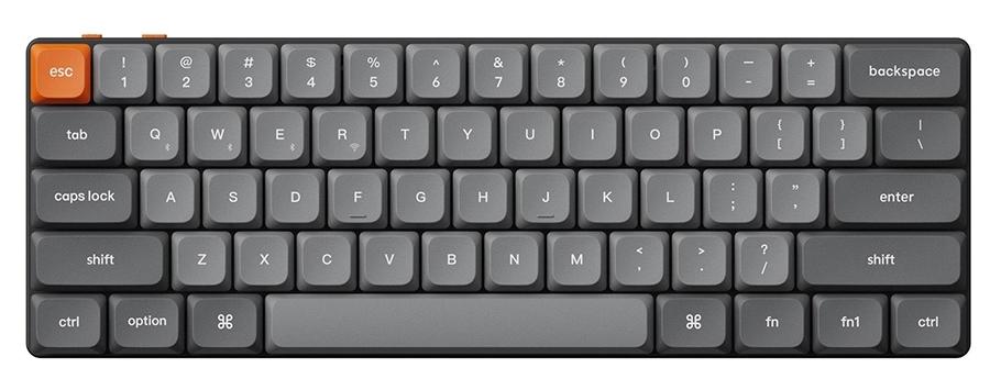 Tastatură mecanică Keychron – K9 Max, Milk POM Red Linear, RGB, neagră/gri