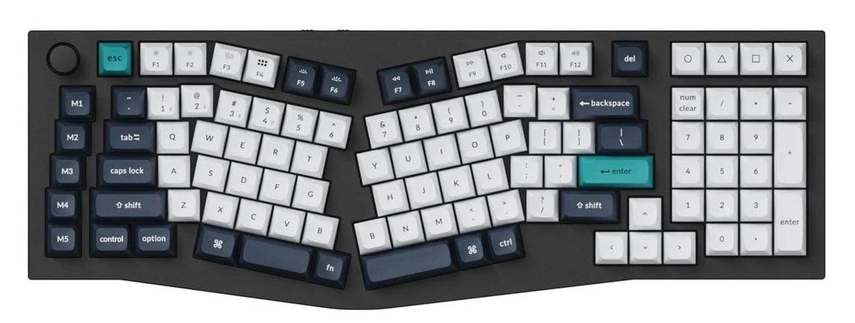Tastatură mecanică Keychron - Q13 Max, wireless, Gateron Jupiter Red Linear, RGB, gri