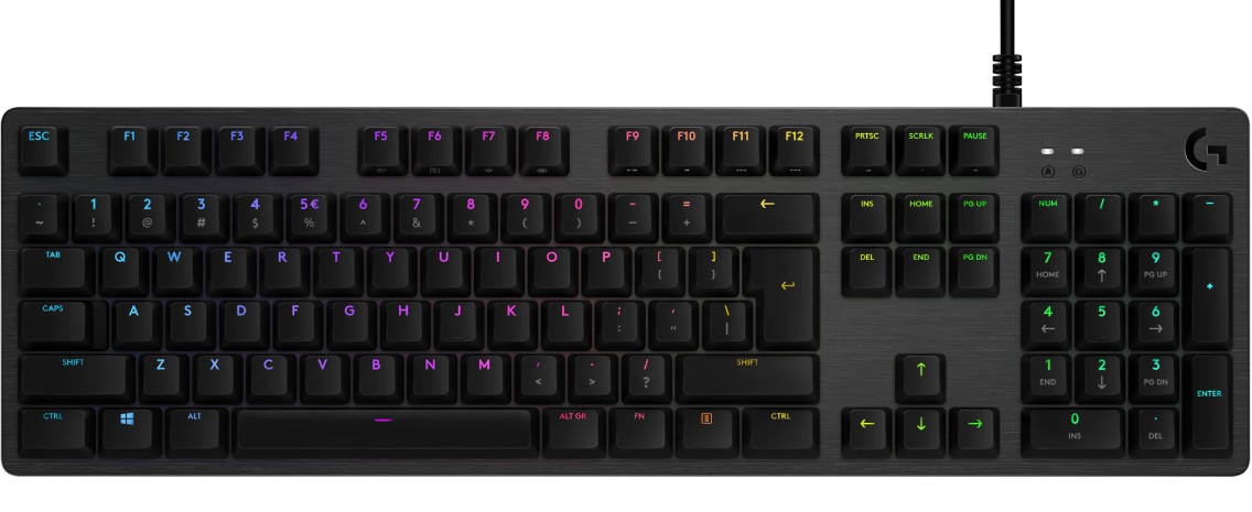 Tastatura gaming Logitech - G512 Carbon, GX Brown Tacticle, neagra