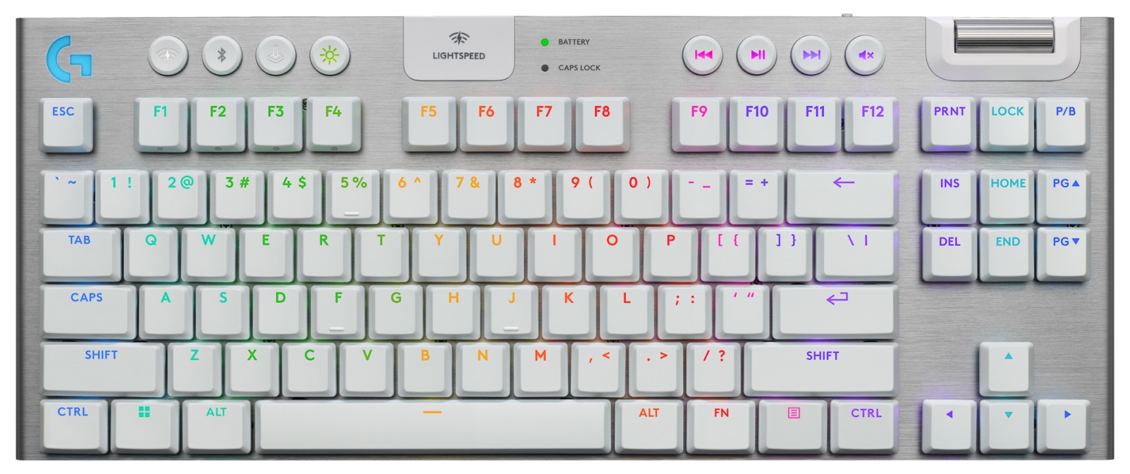 Tastatură mecanică  Logitech - G915 X Lightspeed TKL Low-Profile, fără fir , Tactile, RGB, alb