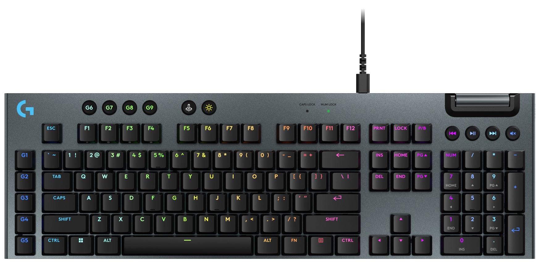 Tastatură mecanică  Logitech - G915 X Low Profile, Linear, RGB, negru