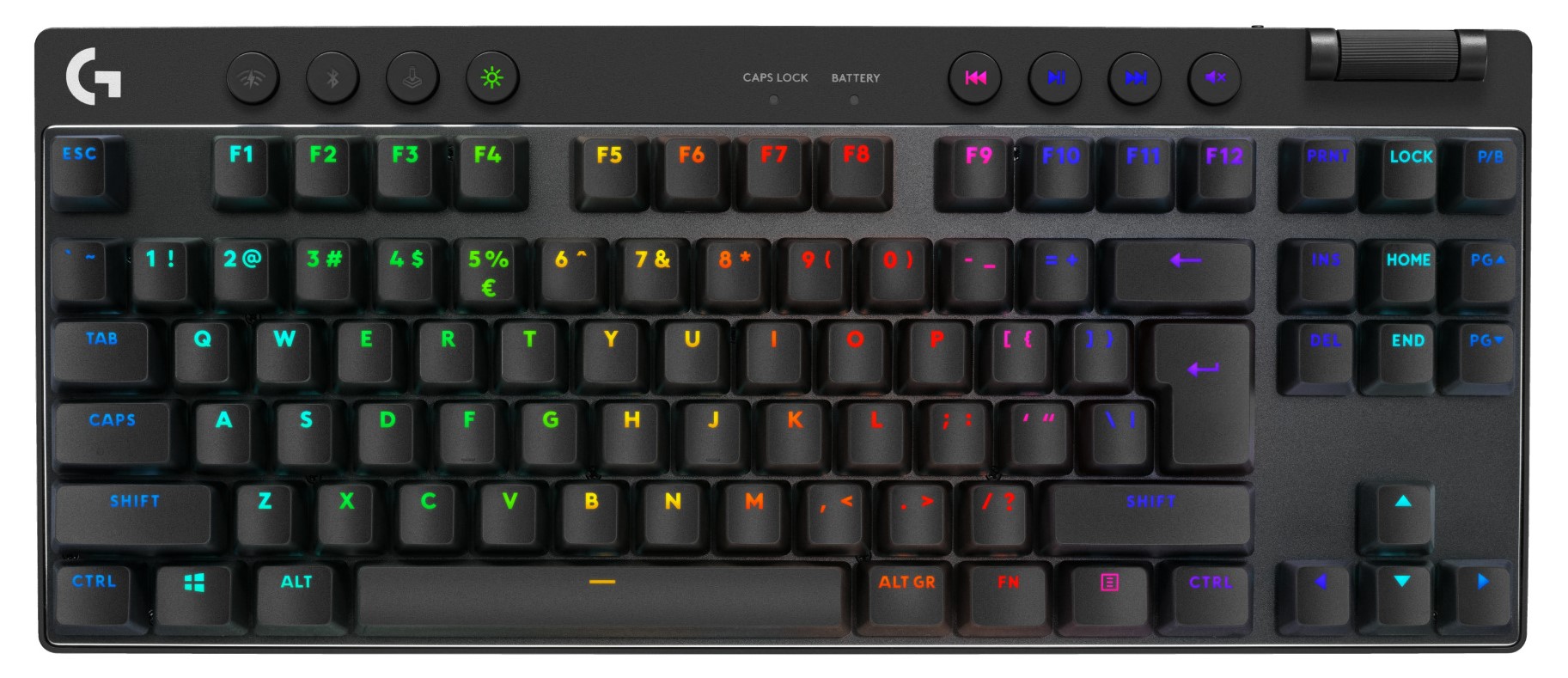 Tastatură mecanică Logitech - G Pro X TKL, fără fir, GX, negru
