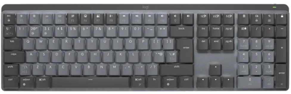 Tastatura mecanica Logitech - MX Mecanică, wireless, gri