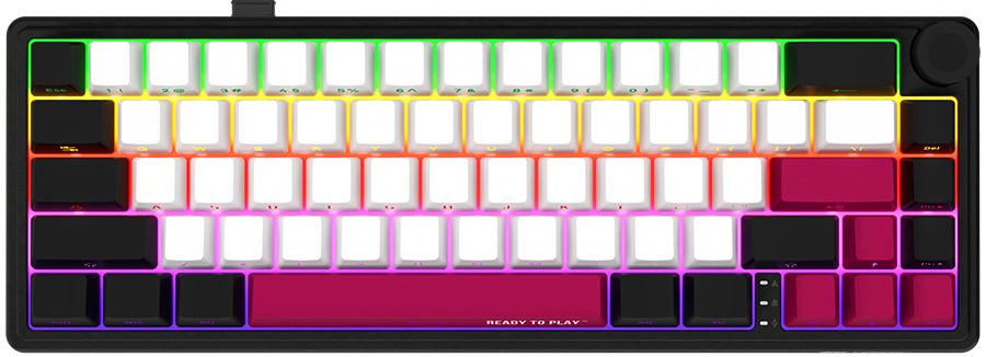 Tastatură mecanică Lorgar - KBP70MW Mini, wireless, Linear, RGB, negru/roșie