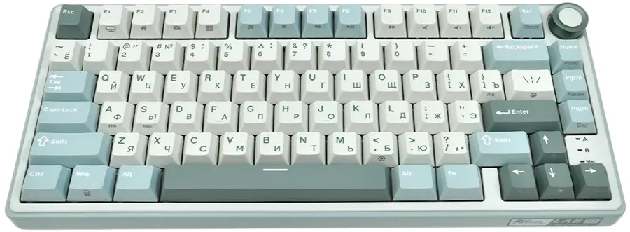 Tastatură mecanică  Royal Kludge – R75, K Silver, RGB, Sky Cyan