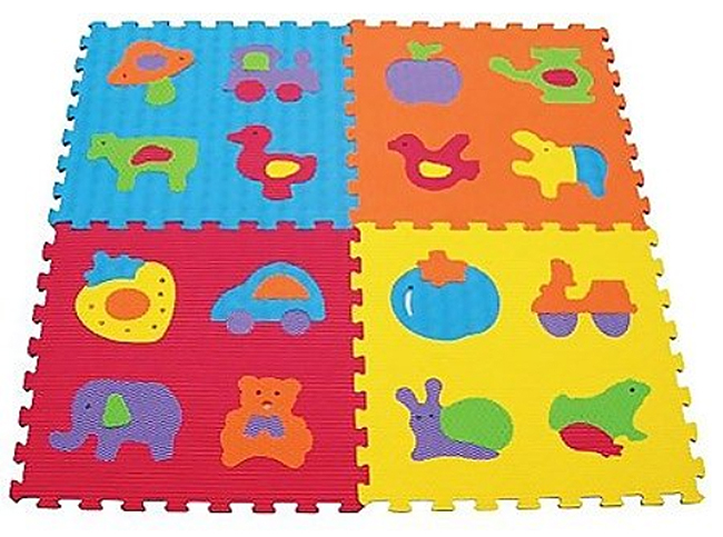 Puzzle moale pentru podea Sun Ta Toys - Animale, 4 piese
