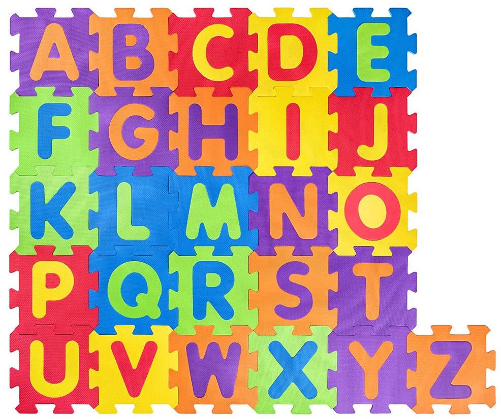 Puzzle moale pentru podea Woody cu spuma EVA - Alfabet englezesc