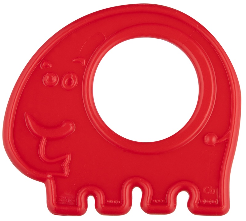 Dentiție moale pentru bebeluși Canpol - Elefant, roşu
