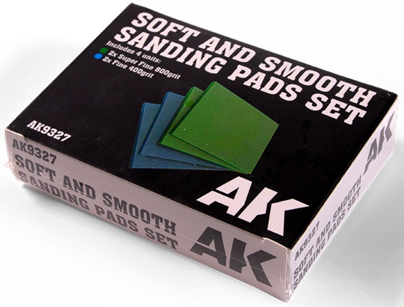Burete de șmirghel moale și neted  AK Interactive - Soft And Smooth Sanding Pads Set, 4 buc. (AK9327)