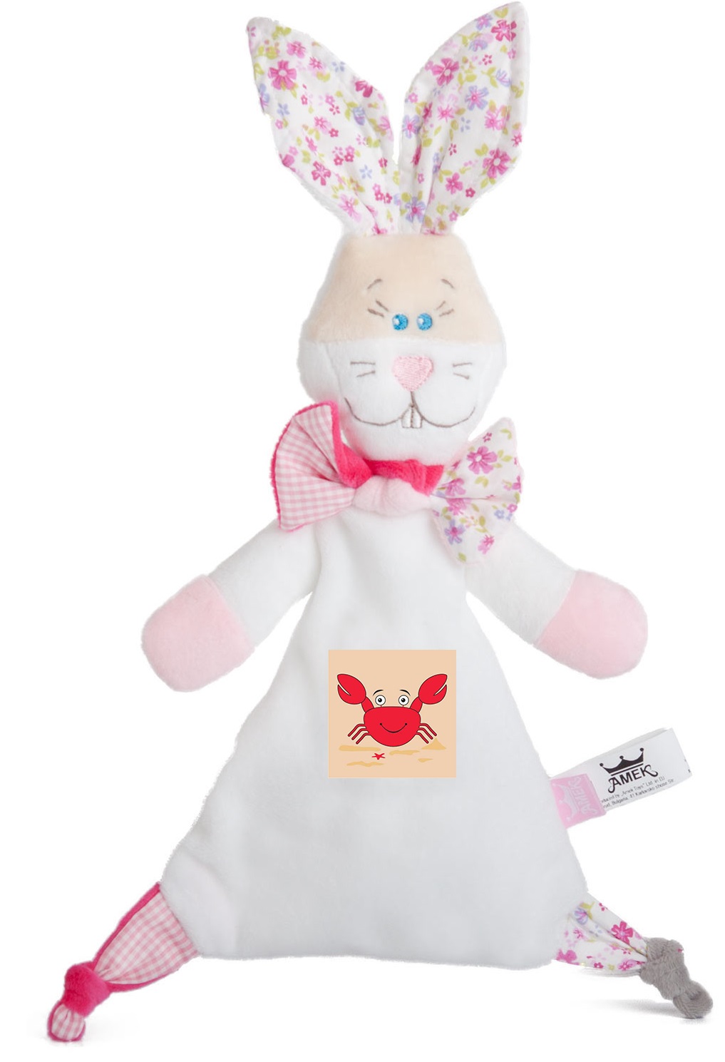 Jucarie moale Amek Toys - Iepuras, zodia Rac, pentru fetite