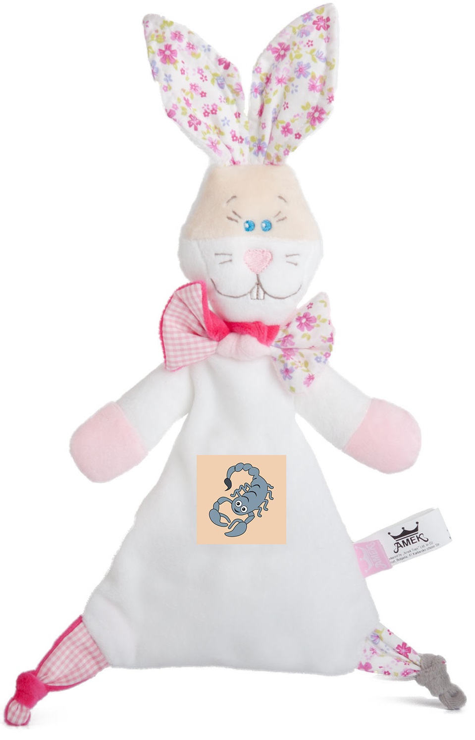 Jucarie moale Amek Toys - Iepuras, Scorpion, pentru fetita